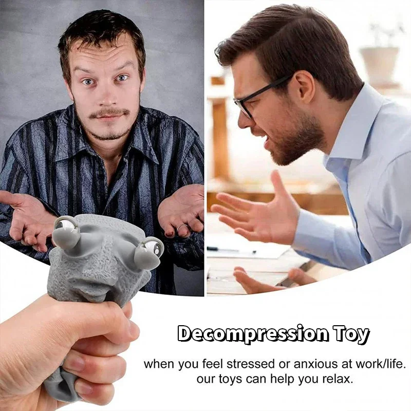 New Funny Easter Squeezing Blowout Rock Man Fidget Toy Vent Sloth Hide Seek Stress Relief Squishies Doll Stress Busting Kid Gift