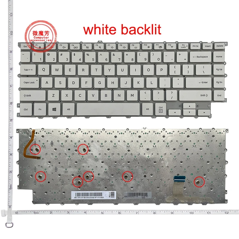 Laptop Keyboard com Backlight Eua Fit para Samsung Np900x5t 900x5t us us