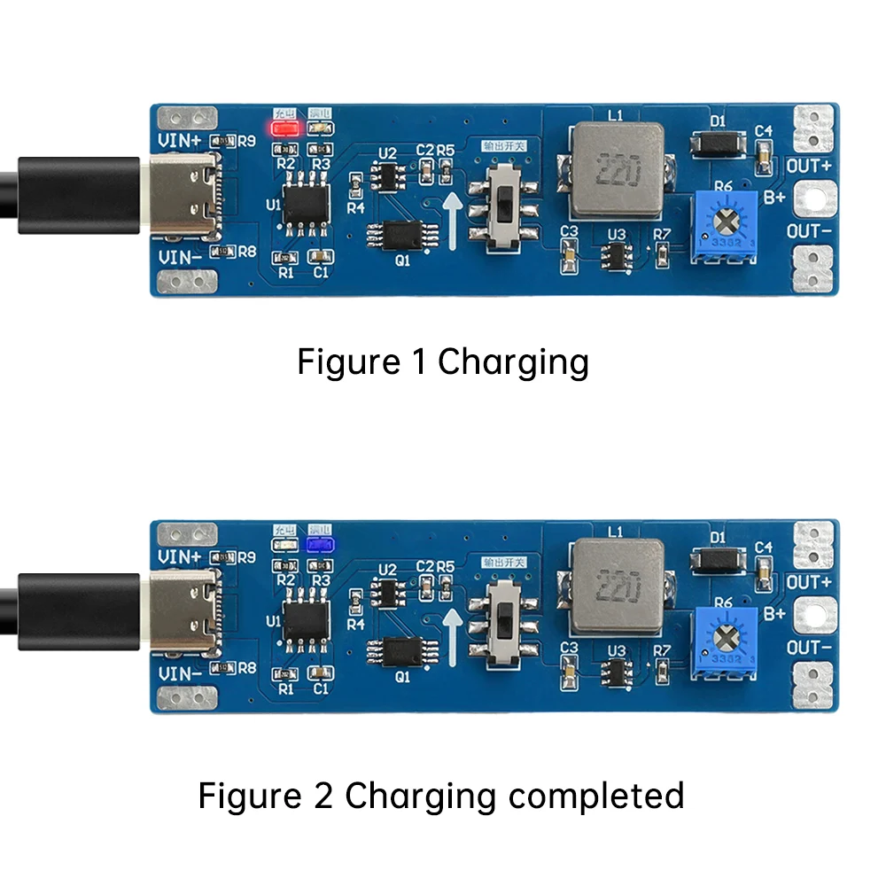 Versatile Type C Li-ion Battery Booster & Regulator Module (3.7V to 12V Adjustable)