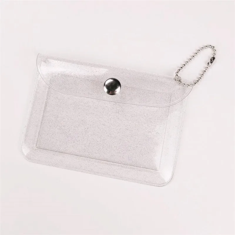 

Women Transparent Coin Purse Girls Change Money Pouch Credit Card Holder Wallet PU Female Purses Clutch Bag for Kids Gifts