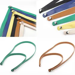 2pcs/set Mix PU Leather Handle Shoulder Bag Strap 83cm And 43cm Colorful Mix Leather Belt For Handmade Weave Handbag Bucket Bag