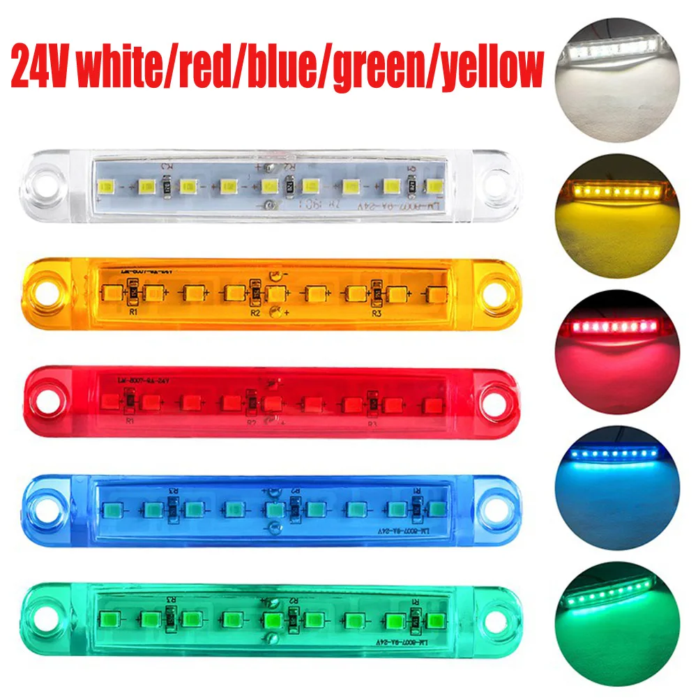 

9 LED Truck Side Width Light Lorry Trailer Marker Lights Night Safty Indicator Warning Lamp Waterproof Signal Warning Lamps 24V