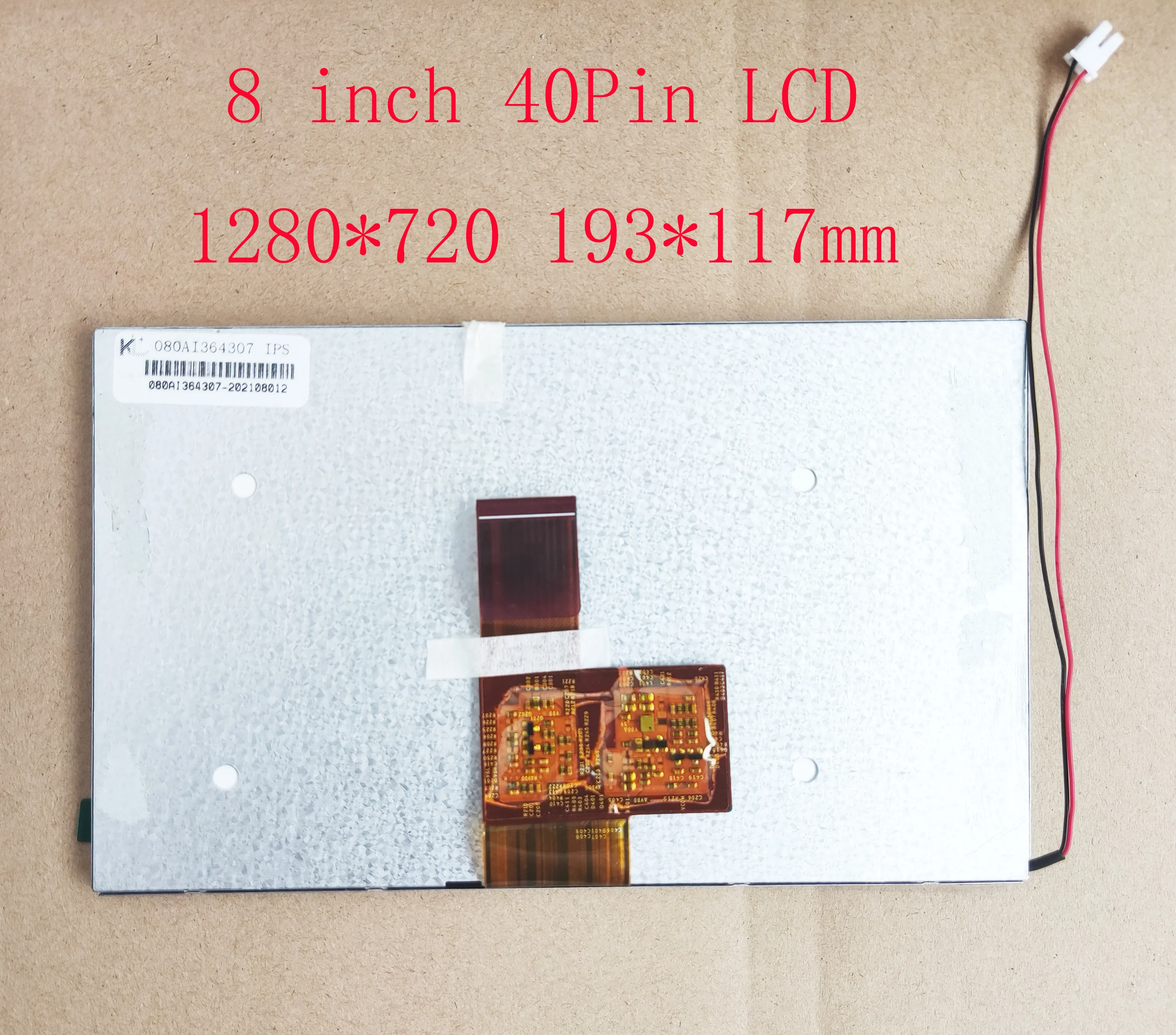Polegada Lcd 40pin ˜ 193*117 Milímetros 1280*720 Ips Tela Lvds para Rádio Kl080ai364307 8