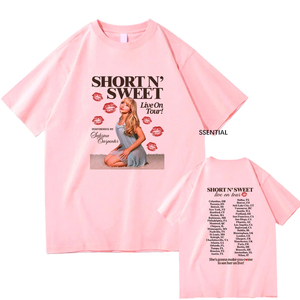 サブリナ カーペンター ショート n' スイート アルバム Tシャツ男性