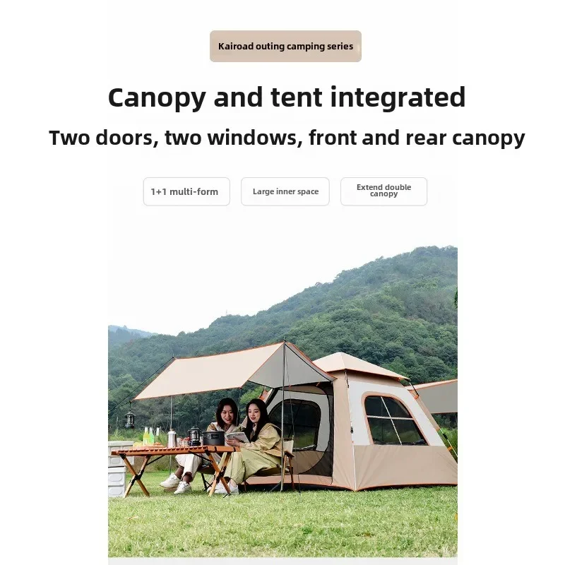 Outdoor Fully Automatic Quick-opening Two-in-one Canopy Vinyl Tent 6