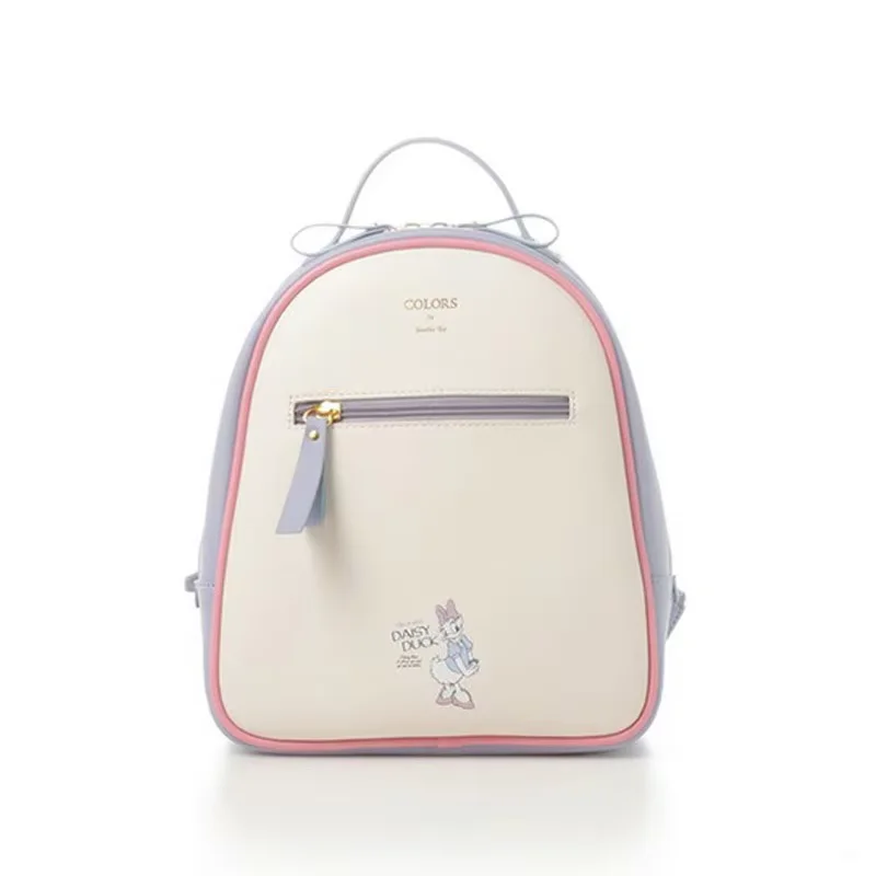 תיק גב עור PU לנשים של מיקי מאוס של דיסני, תיק גב ילדים חמוד מיני דייזי, תיק בית ספר לנערות בני נוער לנסיעות