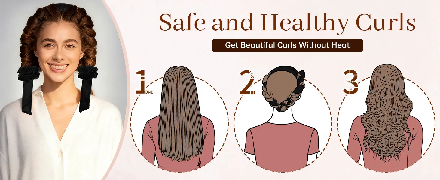 Using this velvet heatless curling correctly will make your hair curl naturally