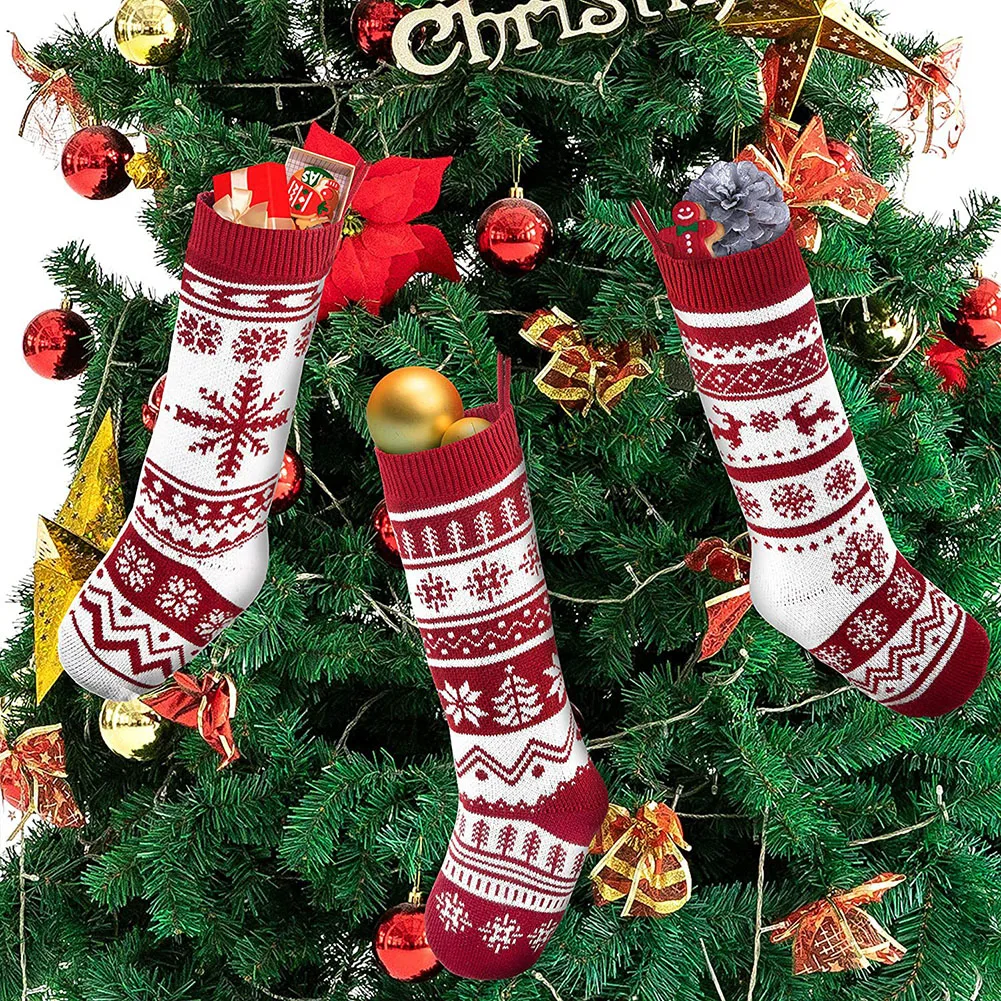 

Рождественские чулки для дома, Рождественская елка, камин, фотографические рождественские носки, сумка для конфет для детей, новогодние подарочные пакеты