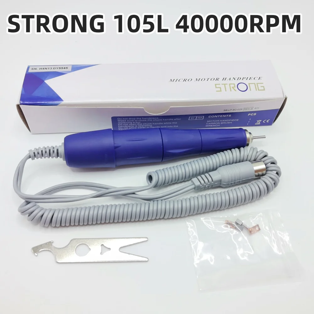 STRONG 210 40K 105L Micromotor Polishing Nail Drill Pen Handpiece For Marathon STRONG90 204 207 Electric Manicure Machine Handle 6