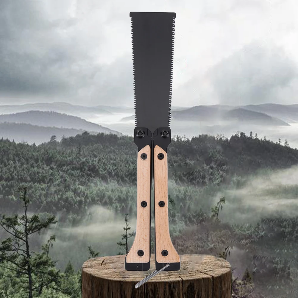 Folding Saw Small Pull Hand Saw with Double Edge Blade Cutting Blade Handsaw for Woodworking Japanese Saw Flush Cut Trim Saw 2