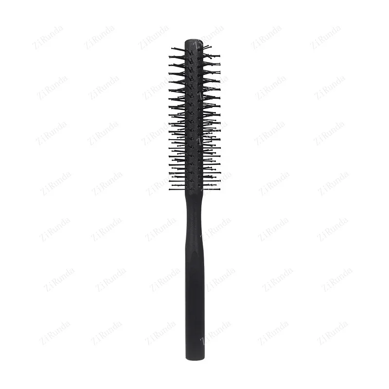 나무 손잡이 컬링 브러시, 나일론 빗, 원형 헤어 빗, 헤어 스타일링 도구, 전문 살롱 스타일링 도구, 1 개