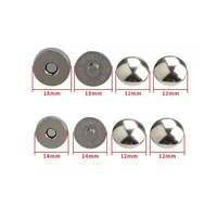 10 Sets Wallet Button Rivet 14 / 18 mm Bags Metal Snaps Environmental Clasps Thickening Magnetic Automatic Adsorption Buckle 2