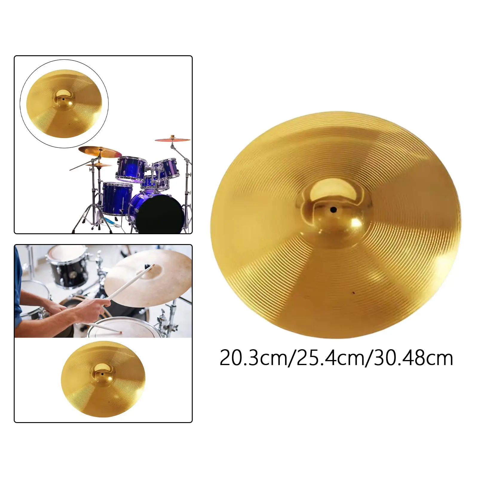 Brass Crash Cymbal Hi Hat Cymbals for Drum Percussion Musical Instrument Set