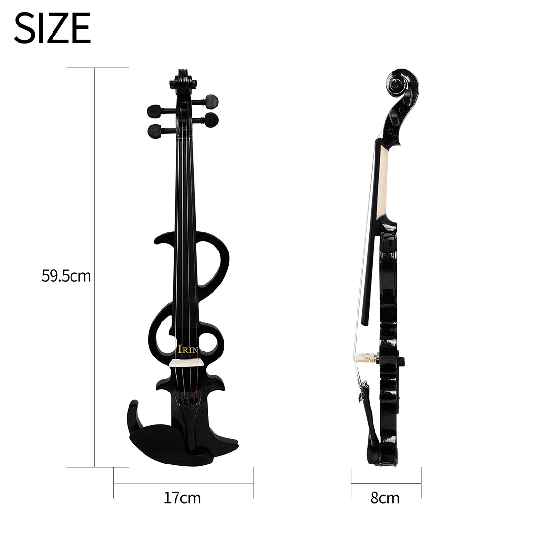 Electric Violin 4/4 Full-Size Silent Violin Set Solid Maple Metal Electronic for Beginners Adults Practice Grade Exam