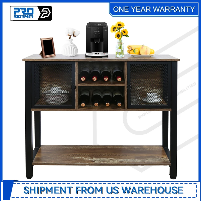 55 Inch Buffet Cabinet Large Sideboard Cabinet with Storage for Dinning Room Kitchen Hallway and Living Room(Rustic Brown)
