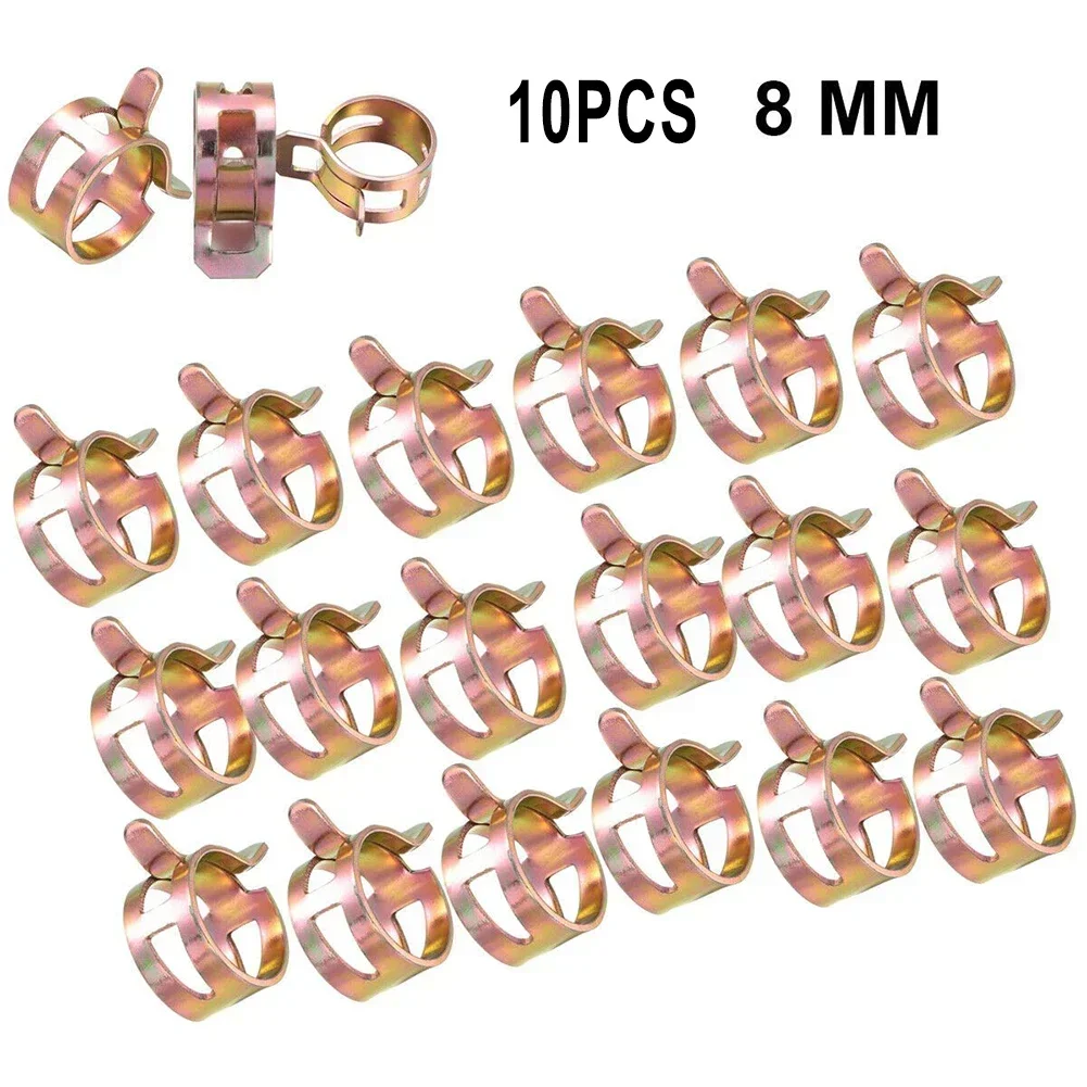 10Pcs Spring Band Pipe Clamp Fuel Air Hoses Clips Silicone Fastener Adjustable Metal Clamps 5/6/7/8/9/10/11/12/13/14/15/16mm hose clamps pipe clamps