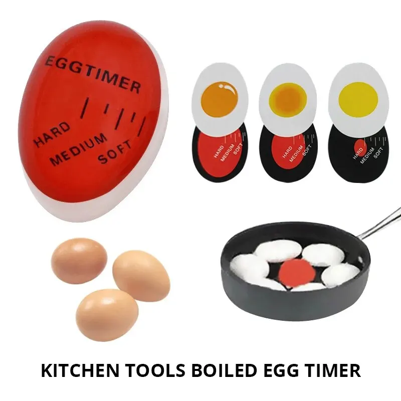 1pcs Egg Color Changing Timer Eco-Friendly Resin Egg Timer Red Timer Tools Yummy Soft Hard Boiled Eggs Cooking 1pcs Egg Color Changing Timer Eco-Friendly Resin Egg Timer Red Timer Tools Yummy Soft Hard Boiled Eggs Cooking