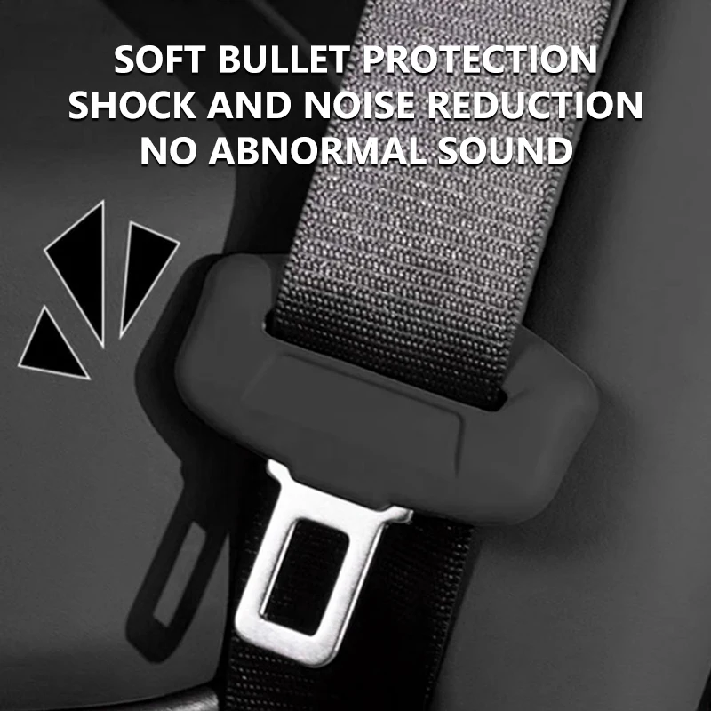 2-Pack Full-Wrap Rubber Seat Belt Buckle Protectors - Universal Fit