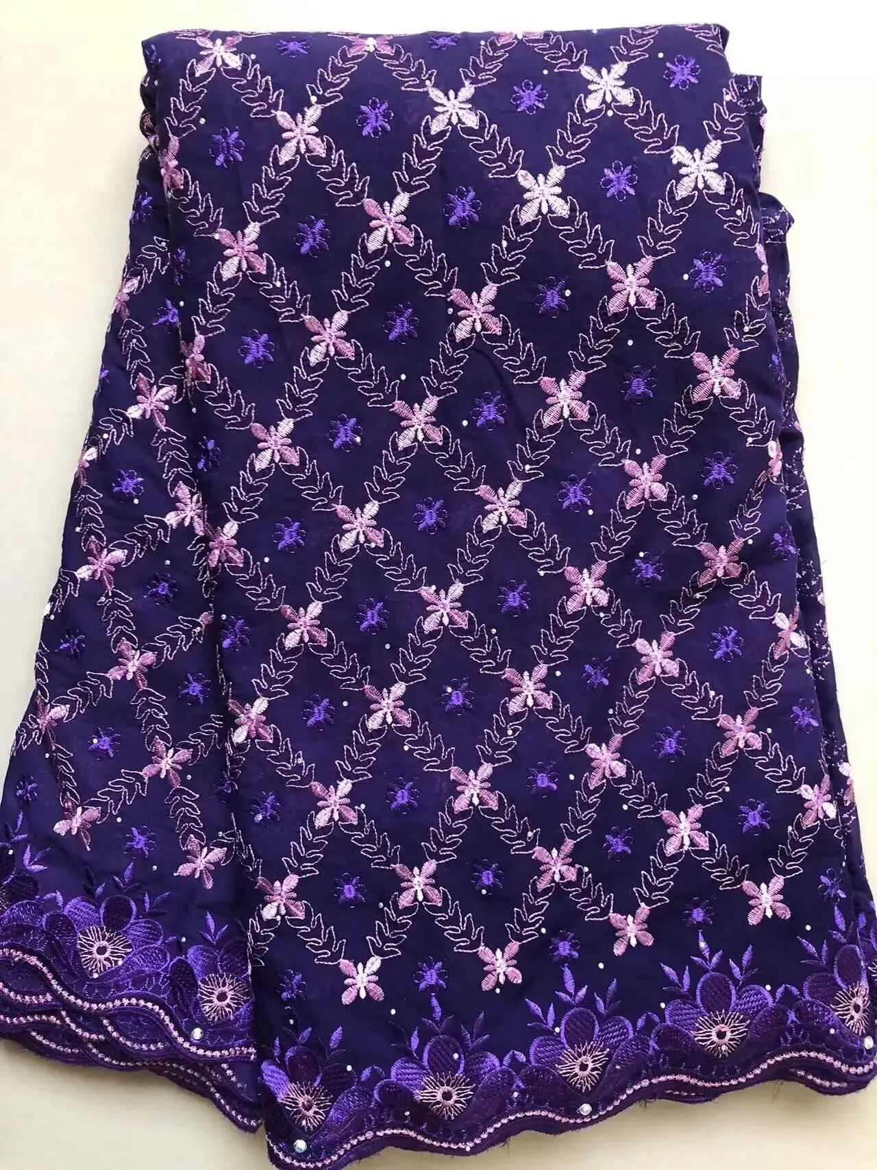 Sequins Jacquard Lace Fabric Cotton Voile Lace Fabric Lace Trim Fabric Brocade Lace Fabric Cotton African Lace Fabric Swiss Voile Lace Fabric Nigerian Dry Fabrics With Stones Wedding XT3173