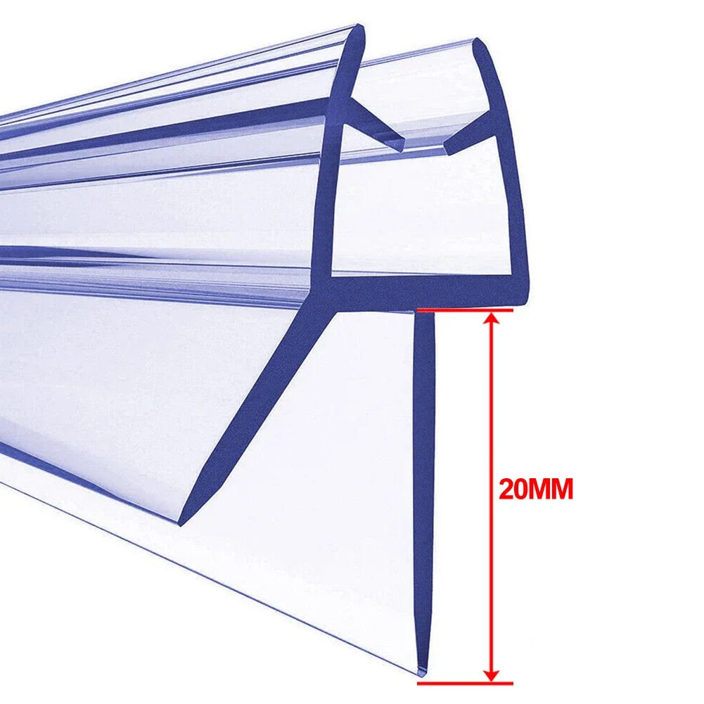 2pc 50cm Bath Shower Door Seal For 4mm-6mm Glass Seals Gaps Clear Shower Room Glass Bottom Windproof Tool