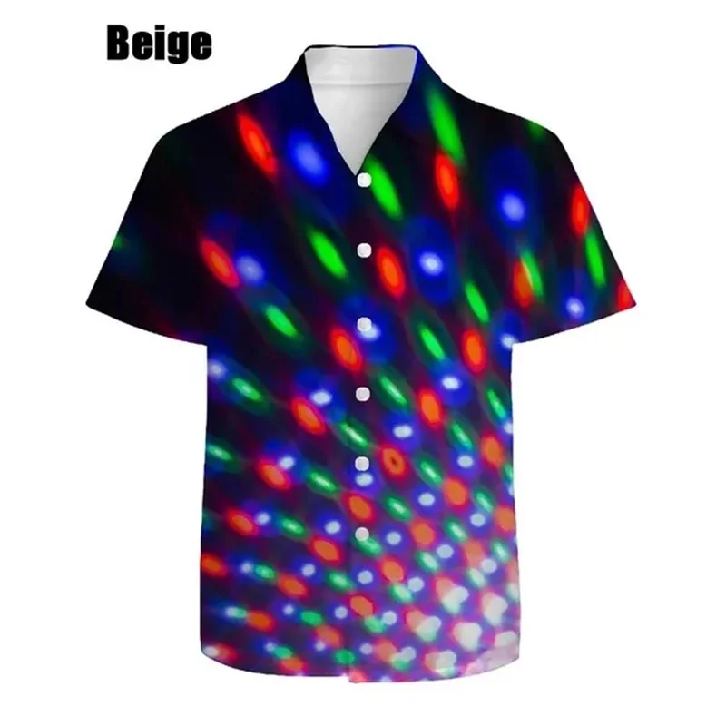 thumbnail image 1 of Nueva camiseta gráfica de iluminación de discoteca para hombre, con estampado 3D, de manga corta, para playa, personalizada, informal, de talla grande, 1 of 5