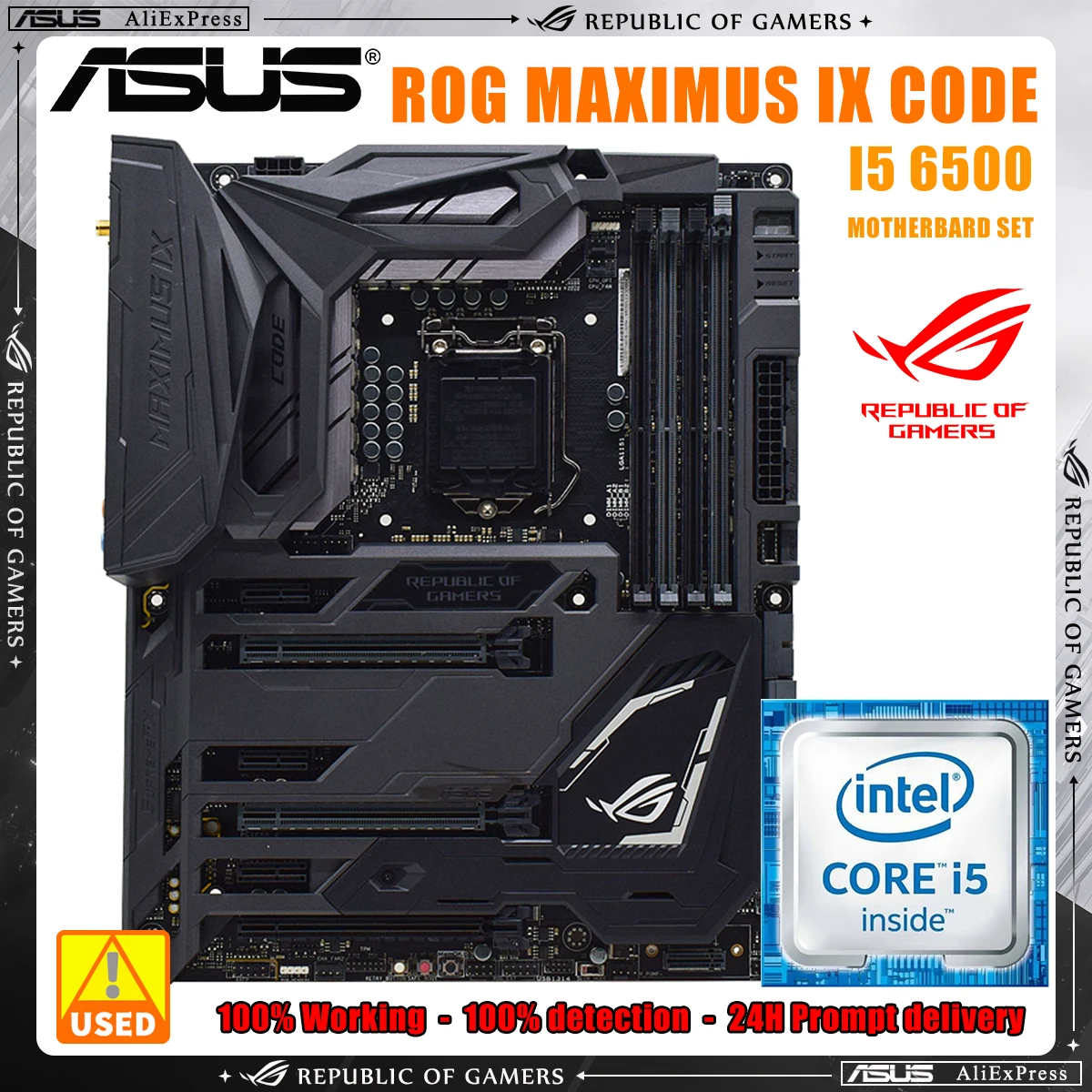 ASUS ROG MAXIMUS IX CÓDIGO Com I5 6500 CPU Original M.2 NVME 6 ° 7ª