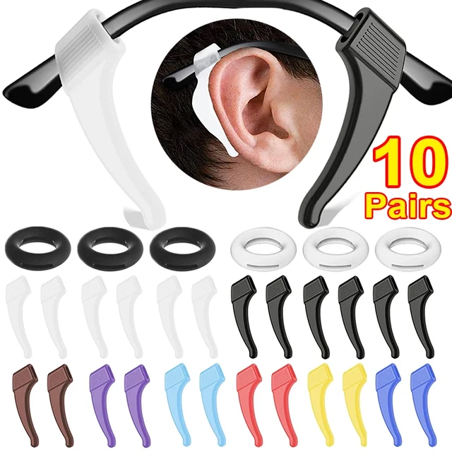 50 Stück Silikon Anti-Rutsch-Brille Ring Brille Ohrhaken Brille Zubehör