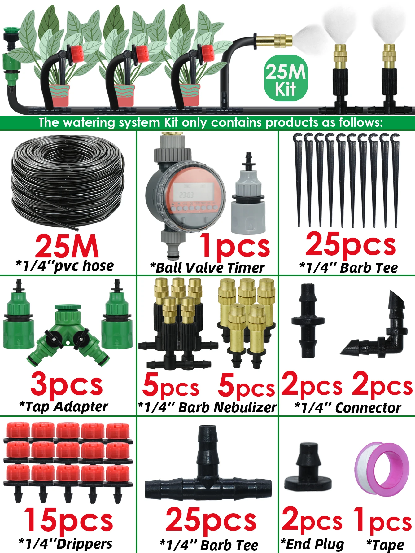 25M-Timer Water Kit