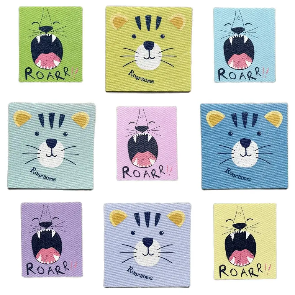 

Mixed 9Pcs/Lot fashion color printing Cartoon patches stickers Sew on Applique Clothing handmade DIY Garment Accessories Decor