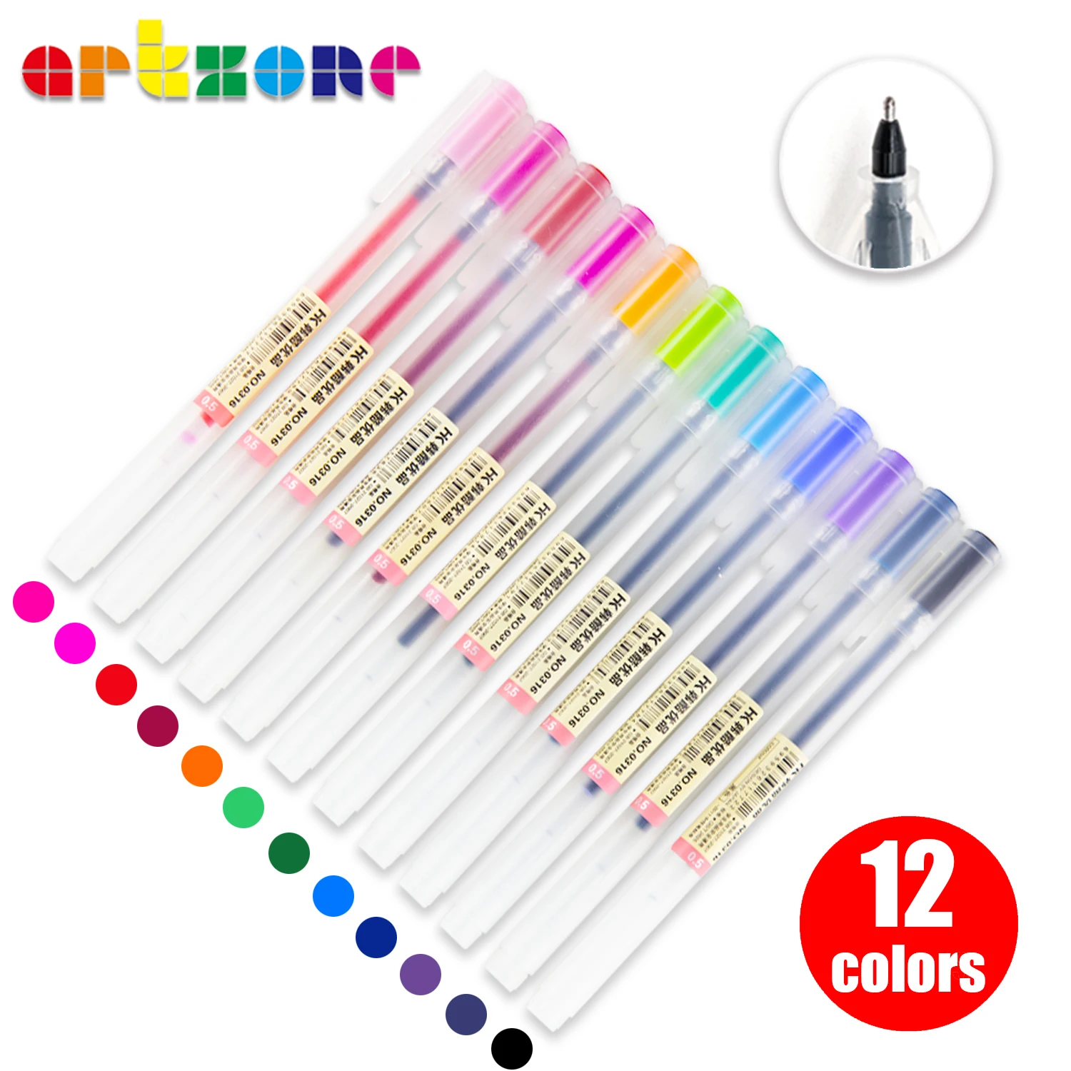 Japanese School Supplies, 12 Color Fine Tip Pen, Stationery Supply