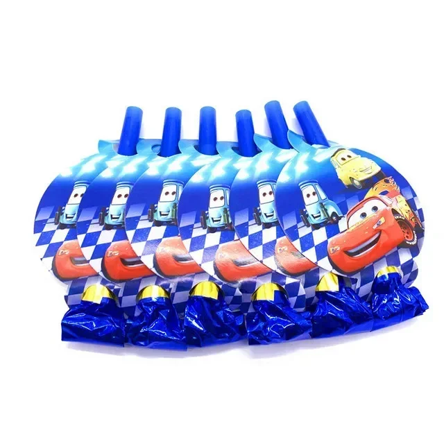 Disney McQueen themed children's birthday party balloon table cloth flag disposable tableware decoration
