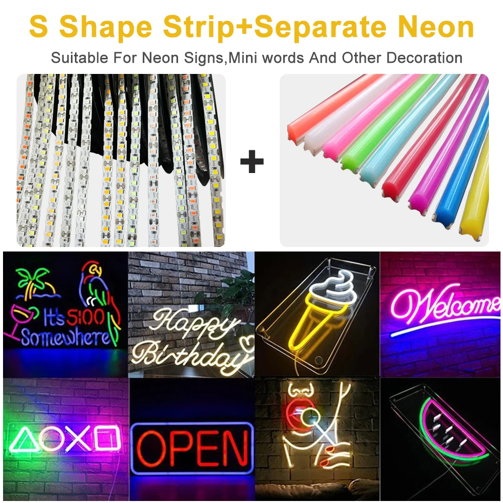 รูปสินค้า ไฟ LED Strip ยืดหยุ่น 12 สี ตกแต่งบ้าน DIY ได้