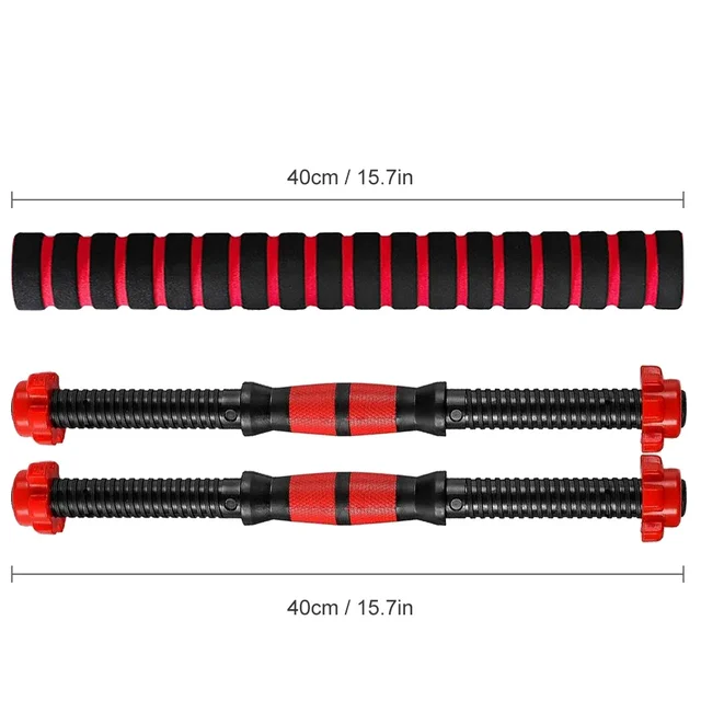 Threaded Dumbbell Handle Bar Extension Bar Set Adjustable Dumbbell Bars for Weight Lifting Home Gym Fitness Exercise weights bar 6