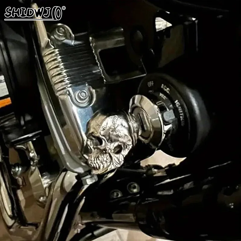 Gothic Skull Key Pendant: Metal Key Cover and Witchy Car Accessory