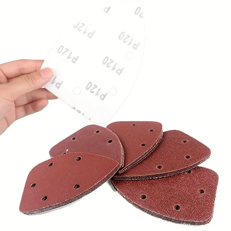 72pcs/set 140mm Mouse Detail Sandpaper Sander Pads Sanding Sheets