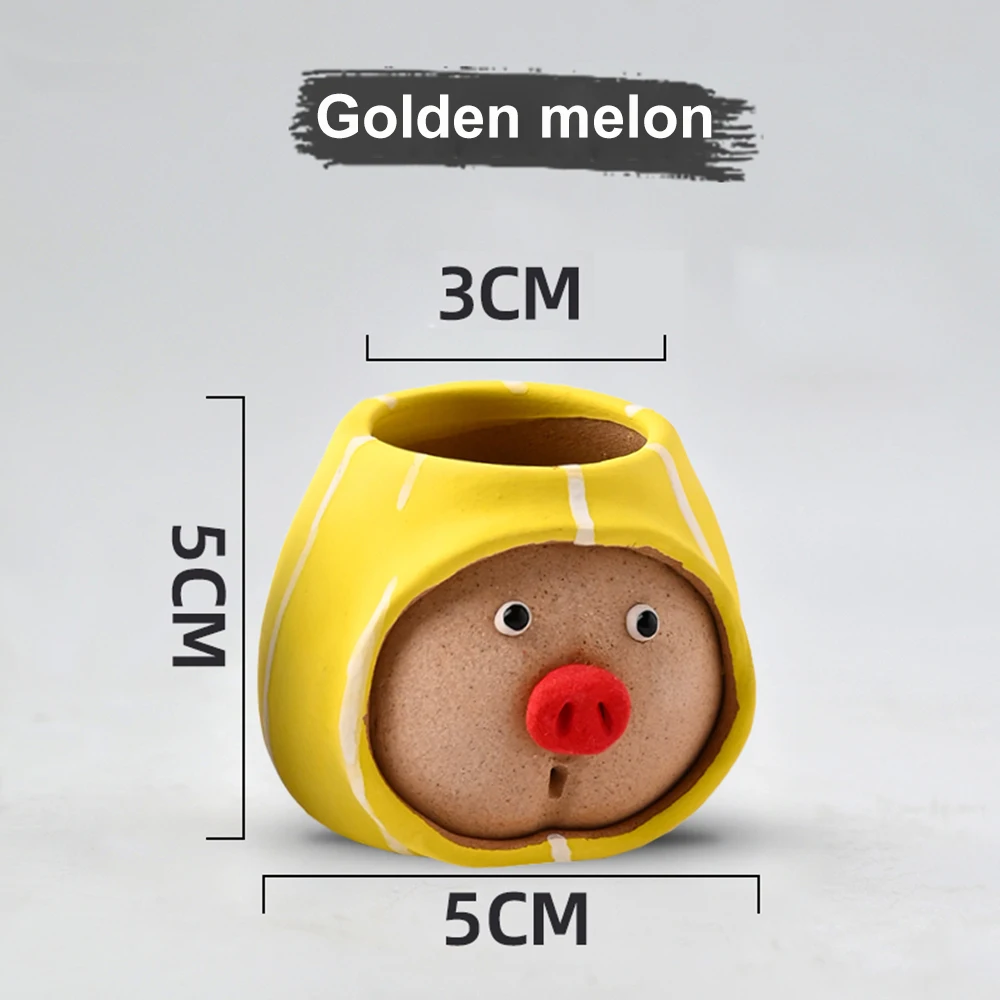 Cochon gourmand  - Pot de fleur drainé