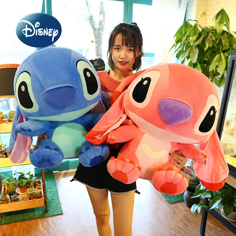 Disney Stitch 35-65cm Stitch Plush Doll Toy Large Disney Giant Anime Cartoon Stitch Soft Stuffed Plush Pillow Kawaii Kids Toys