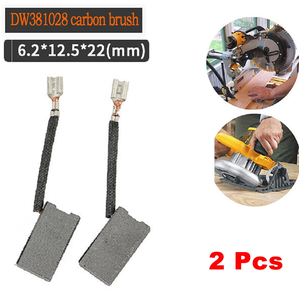 2PC Carbon Brush Set Compatible with For De Walt DW368 DW708 DW716 and More Replacement Part 381028 02 381028 08