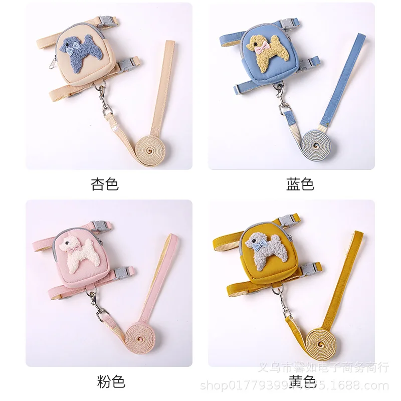 Dog Harness Dog Leash Vest Dog Chain Walking Rope Cat Chest Strap Pet Snack Bag Cat Collar Pet Backpack Accessories Harness Puppy