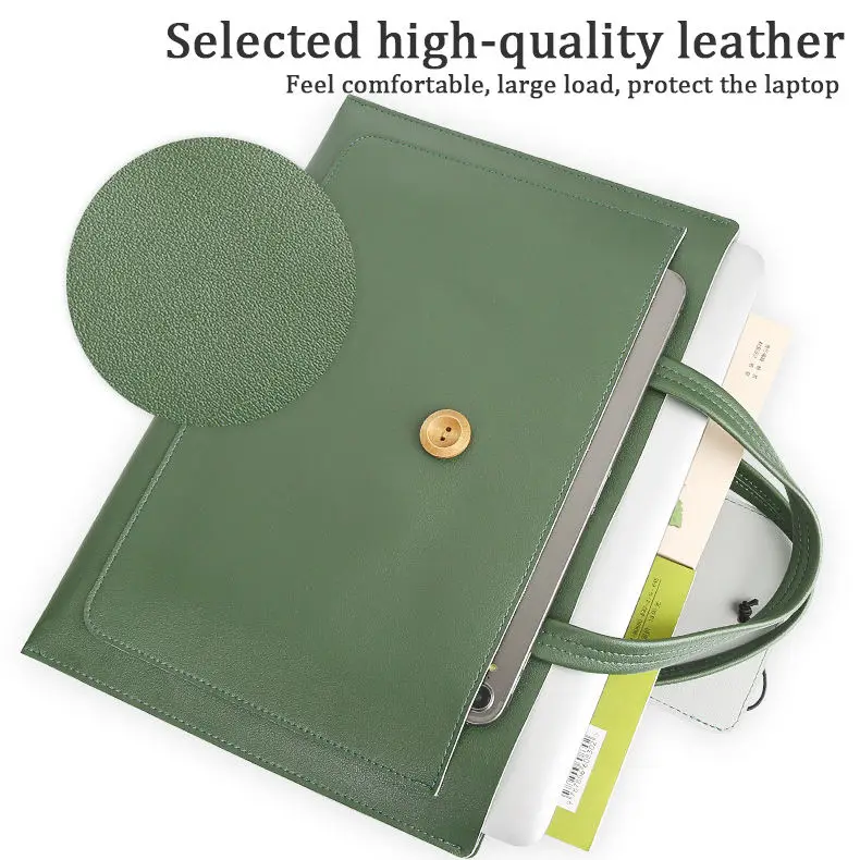 Travel Vertical Style Custom Logo Slim Laptop Case PU Leather Pouch Sleeve for macbook 13.3 15 Inch Laptop