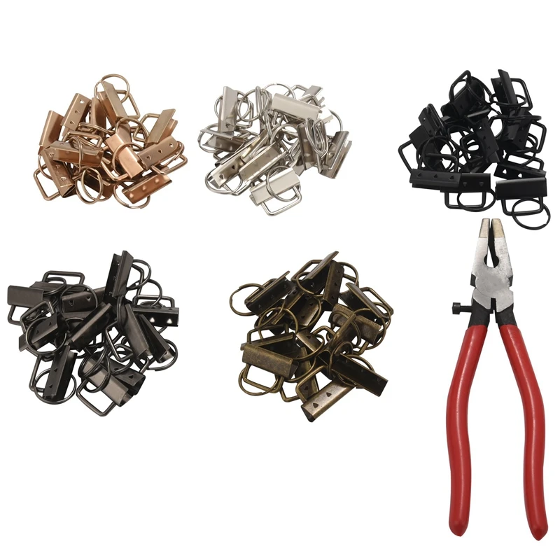 

32Mm 5 Colors Key Fob Hardware With Key Fob Pliers,Glass Running Pliers Tools With Jaws,For Key Fob Hardware Install Promotion