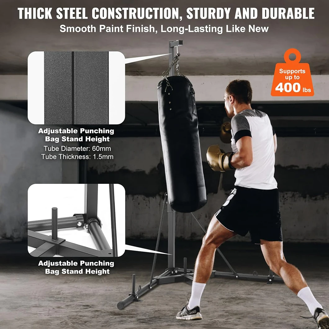 Punching Bag Stand Heavy Punching Fitness Practice Bracket Adjustable Height for Home Gym Boxing Platform Fitness Station