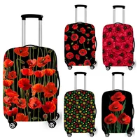 Beautiful Red Poppy Flower Suitcase Cover Travel Accessories Elastic Luggage Protective Covers Anti-dust Trolley Case Cover 1