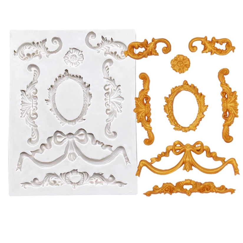 

Декоративная силиконовая кружевная форма в стиле ретро