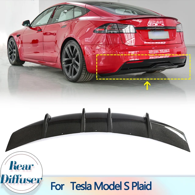 Auto Heckstoßstange Spoiler für Tesla Model 3 Model S Model X,4 Stück  Heckspoiler Diffusor Heckabweiser Spoiler Hinten Diffusor,A/Carbonfiberlook:  : Auto & Motorrad