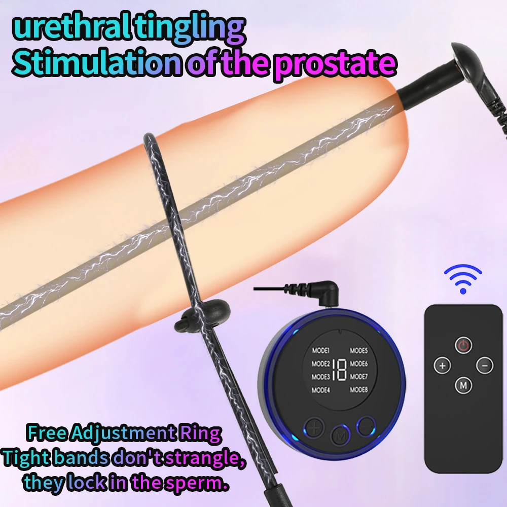 Sex Toy for Men Horse Eye Stick Stimulation Urethral Plug Urethra Beads Electro Shock Stimulation Male Masturbator Extender Plug