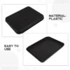 3pcs Shoe Tray Waterproof Nonslip Multipurpose Black Low Profile Thin Drip Tray Outdoor Mat Plastic Boot Large Trays 3