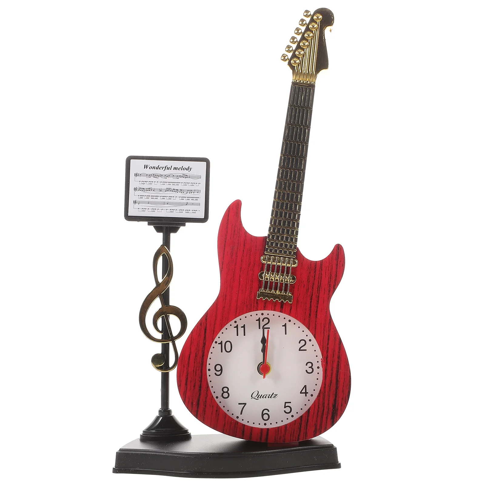 

Desktop Clock Musical Instrument Shape Creative Desk Clock Bedside Clock Clock Decoration Alarm Clock Clock Adornment