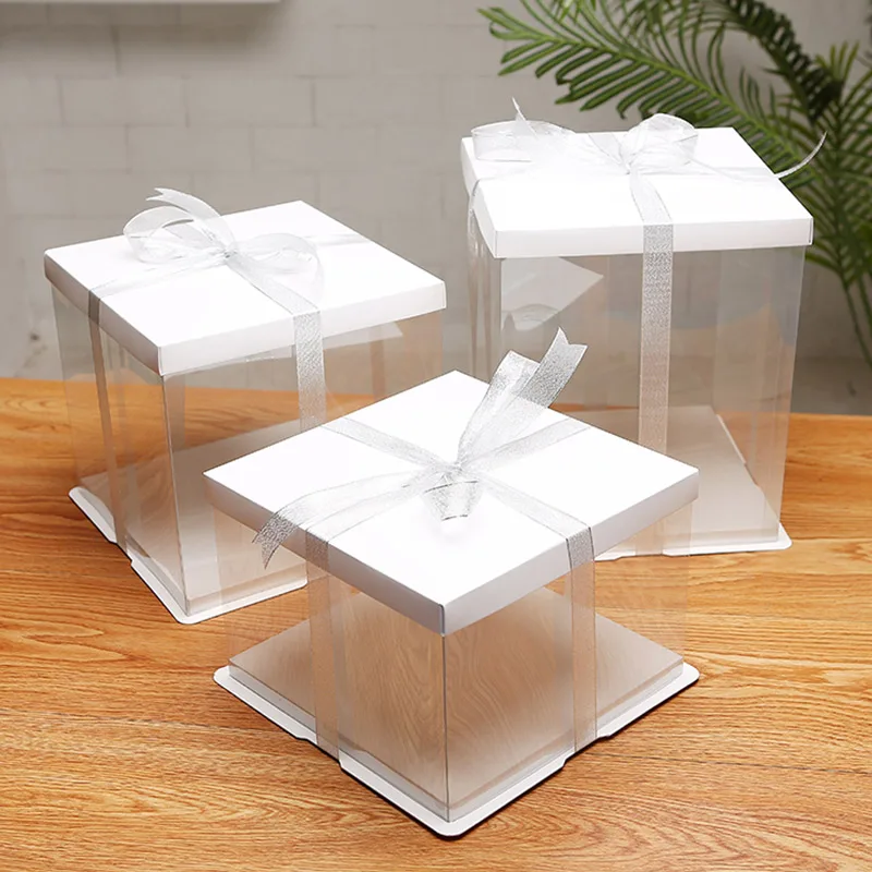 Transparent Cake Packing Box with Handle, High-Capacity Clear Cupcake and Dessert Gift ... - SKU TCBP1856 - UGI Packaging