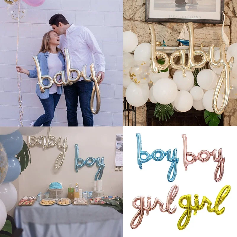 

1st Birthday Blue Gold Conjoined Balloons One Boy Girl Love Letter Foil Balloon Baby Shower Birthday Party Decoration Air Globos